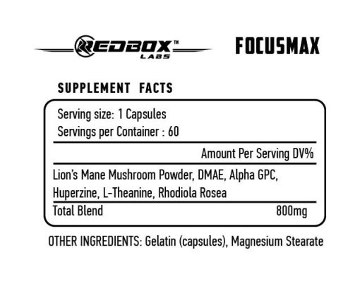 Supplements Red Box Labs Focusmax